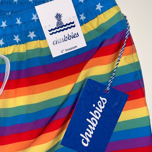 Chubbies Rainbow Stripes Swim Trunks - Picture 5 of 7